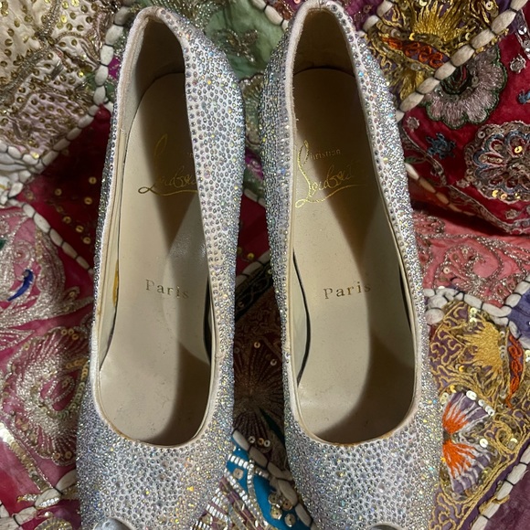 Christian Louboutin Very Riche 120 Peep-Toe Red Sole - Picture 7 of 7